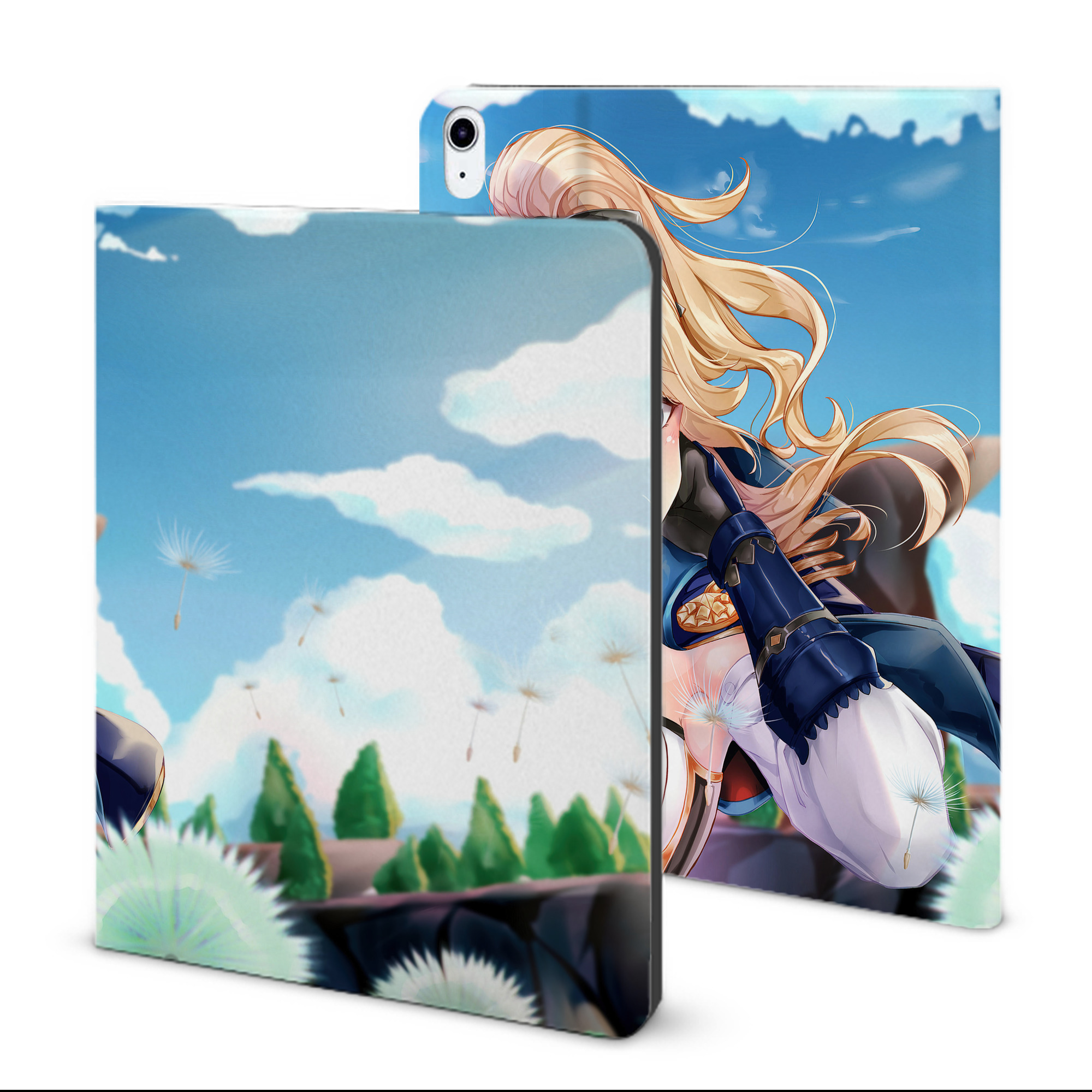 げんし神 genshin IPad ケース ブック型 PUレザー TPU 耐衝撃 軽量 薄型 ペン収納なし 全面保護 IPad 各モデル対応